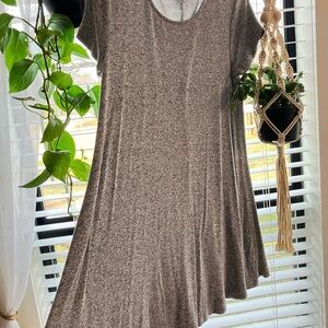 Cozy Heather Gray Swing Dress